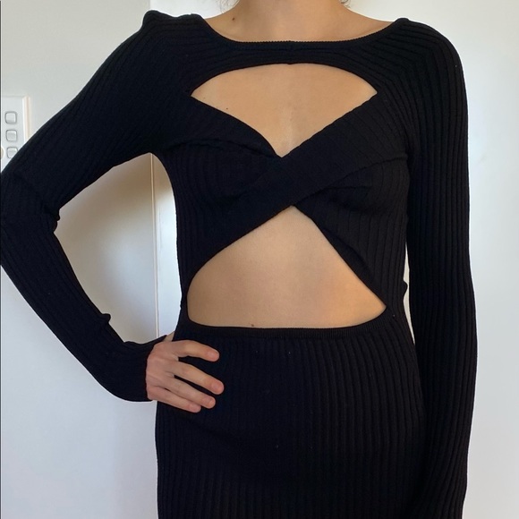 Glassons Long Sleeve Knit Bodycon Dress 